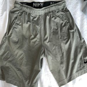 Gray Nike athletic shorts